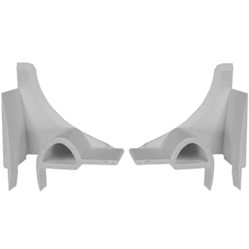 Alulux inlooptrechter 2.0 wit, schroefbaar (set L&R)